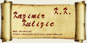 Kazimir Kulizić vizit kartica